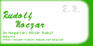 rudolf moczar business card