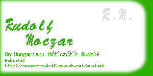 rudolf moczar business card